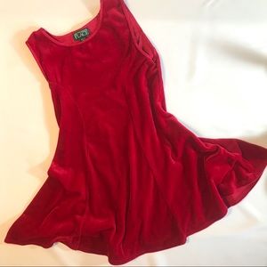The CHILDREN’S PLACE Red Velvet dress Sz 6x-7